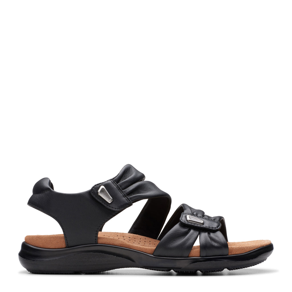 Women's Clarks Kilty Ave Sandal BLACK LEATHER 26177303