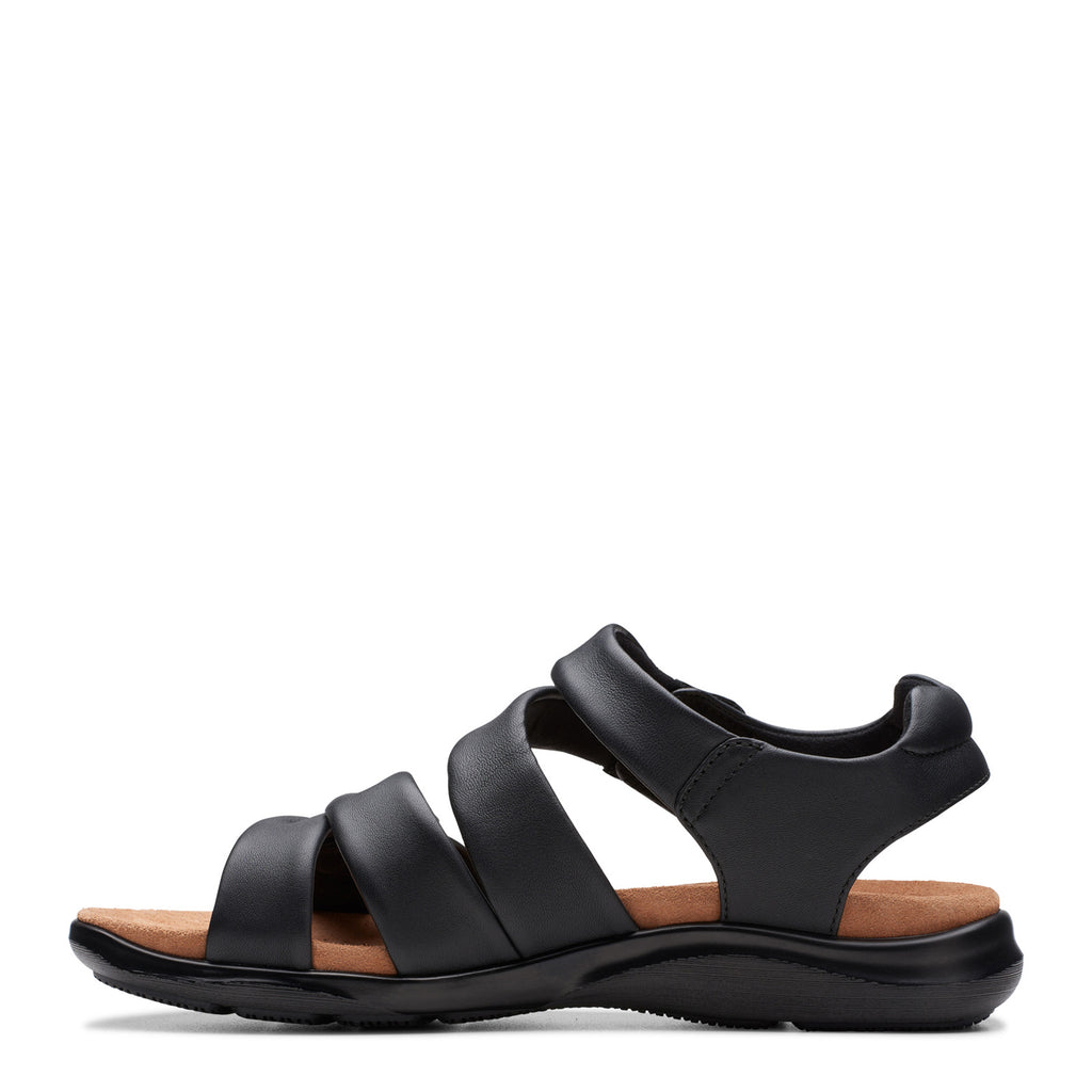 Women's Clarks Kilty Ave Sandal BLACK LEATHER 26177303