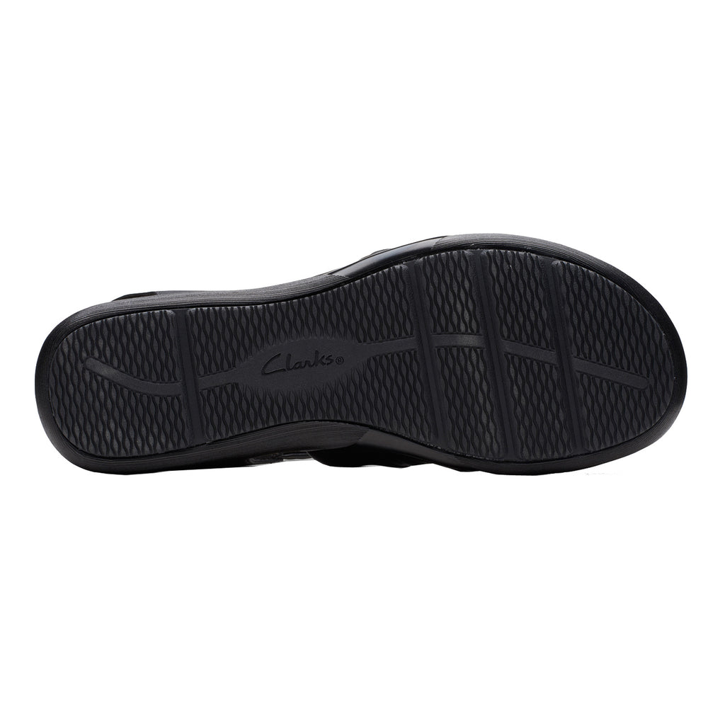 Women's Clarks Kilty Ave Sandal BLACK LEATHER 26177303