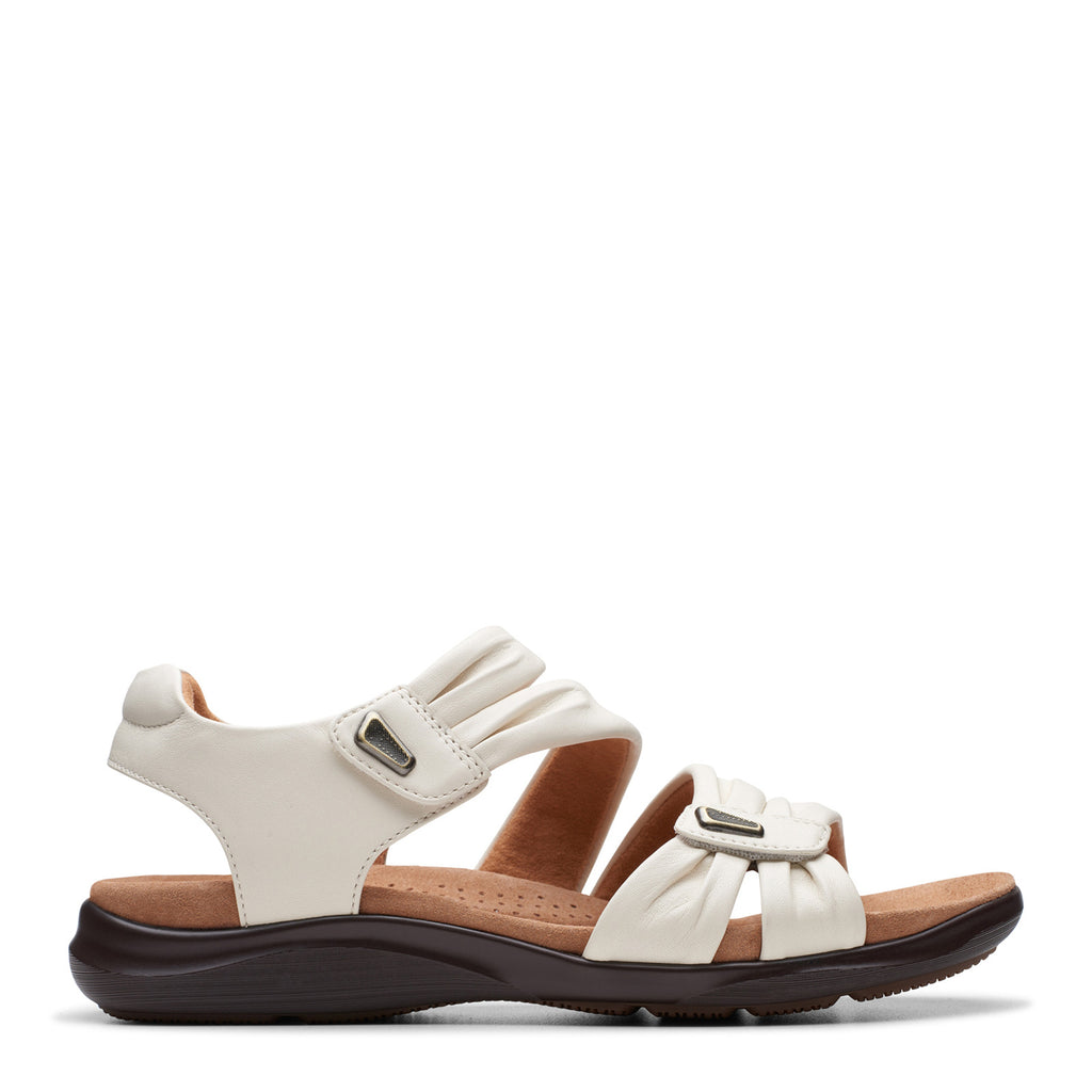 Women's Clarks Kilty Ave Sandal OFF WHITE LEATHER 26177306