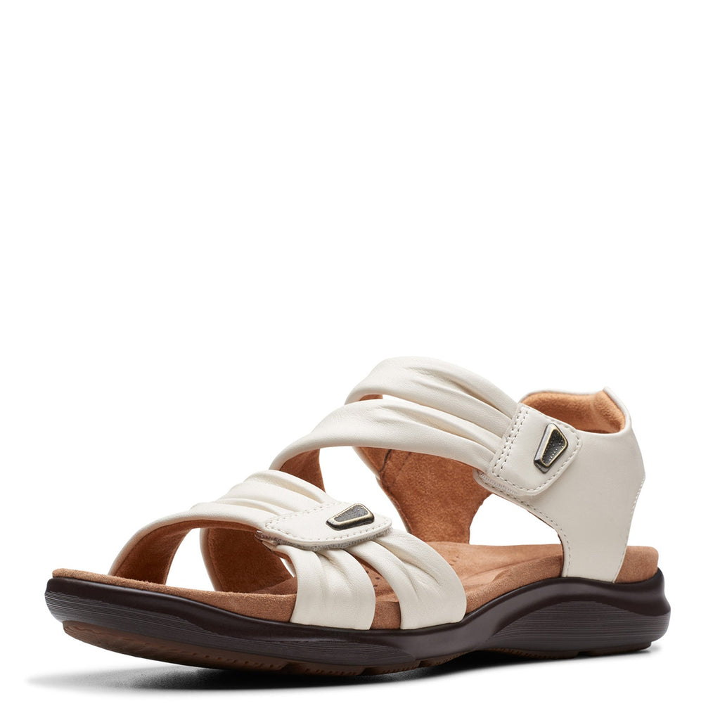 Women's Clarks Kilty Ave Sandal OFF WHITE LEATHER 26177306
