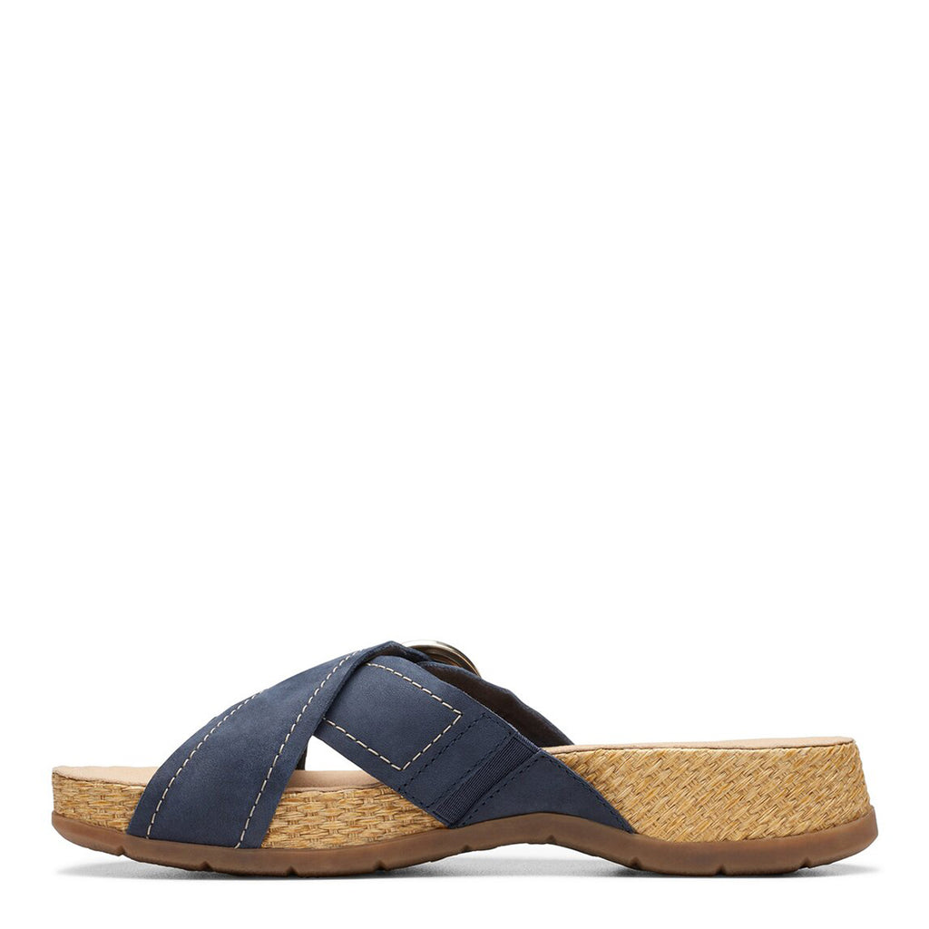 Women's Clarks Reileigh May Sandal NAVY NUBUCK 26178004