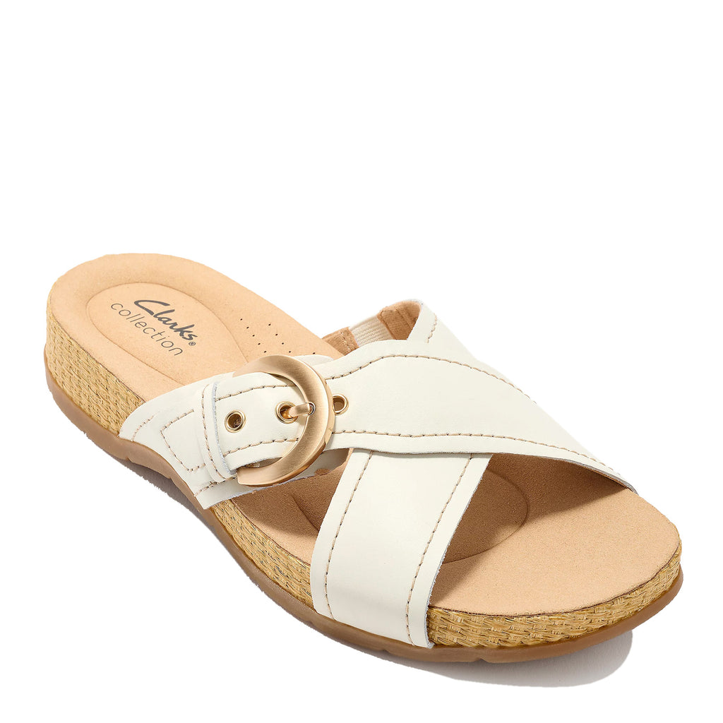 Women's Clarks Reileigh May Sandal OFF-WHITE 26178005