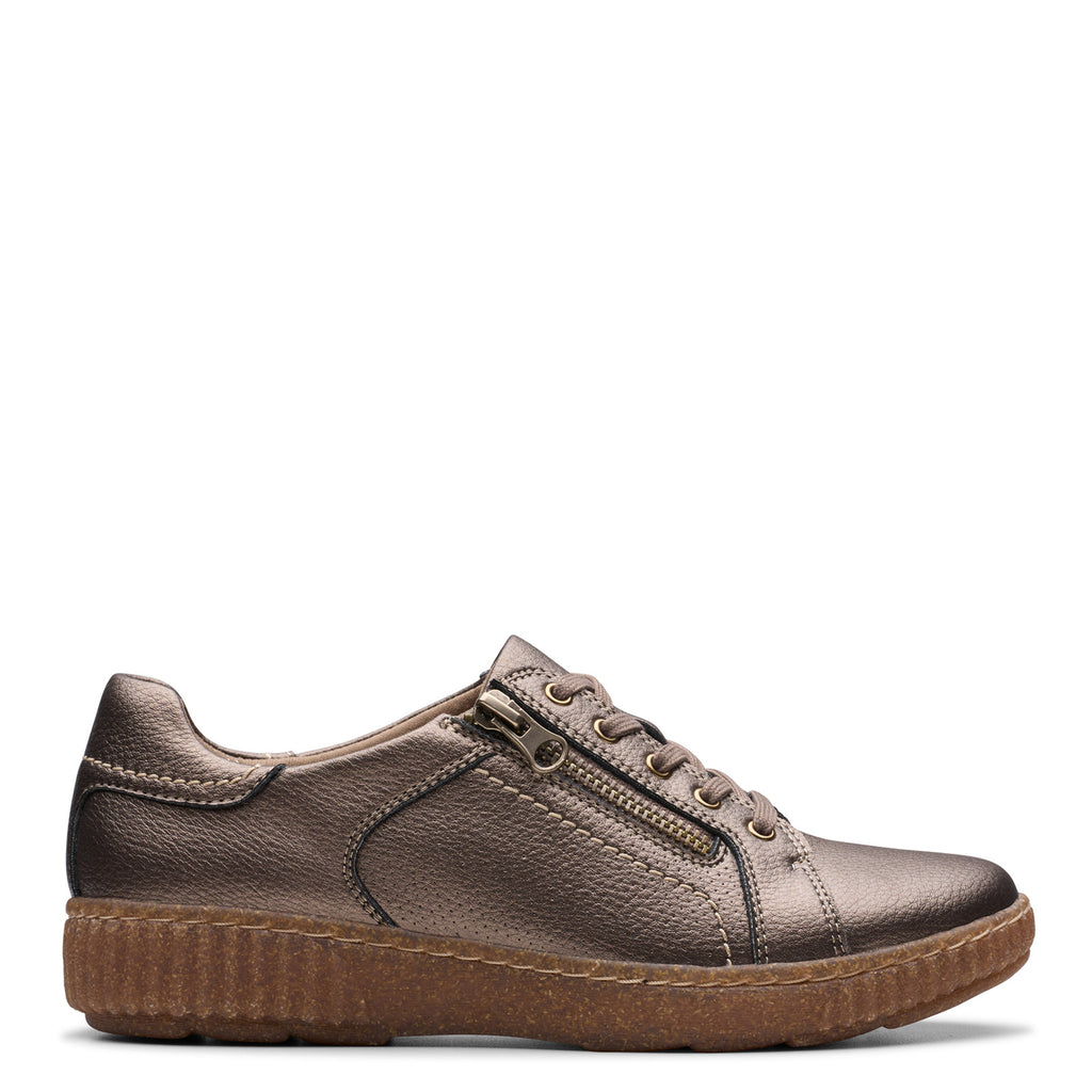 Women's Clarks Caroline Janna Sneaker BRONZE METALLIC 26179519