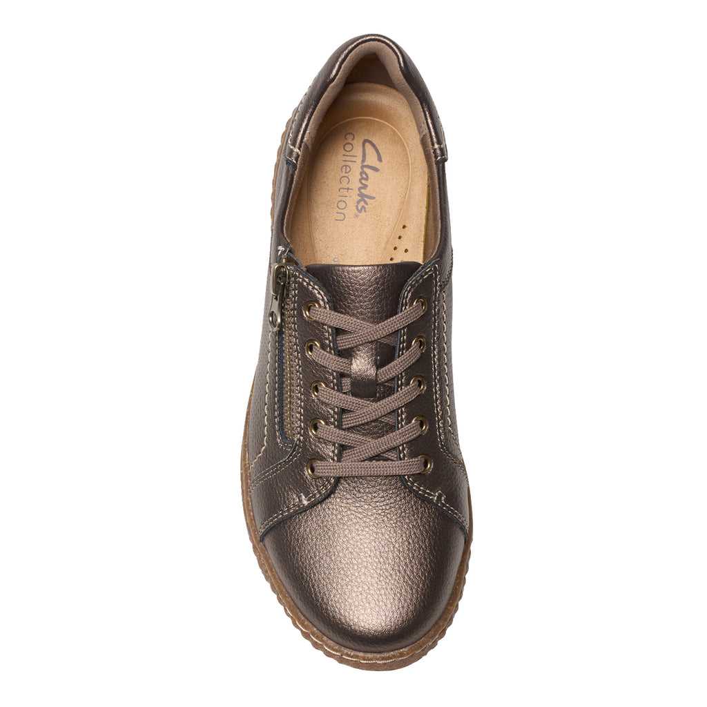 Women's Clarks Caroline Janna Sneaker BRONZE METALLIC 26179519