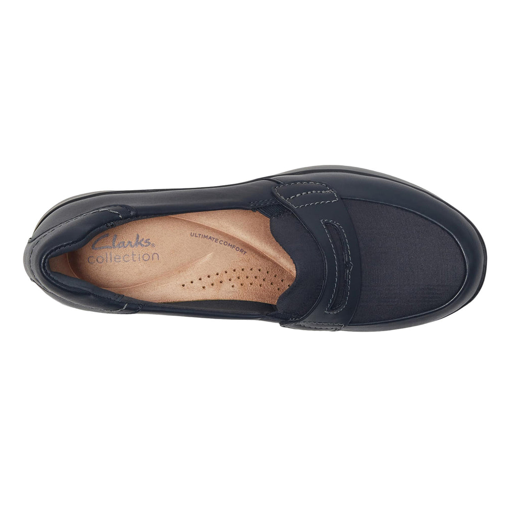 Women's Clarks Ellowyn Penny Loafer NAVY 26180092