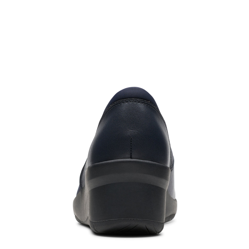 Women's Clarks Suttyn Walk Wedge Slip-On NAVY 26180142
