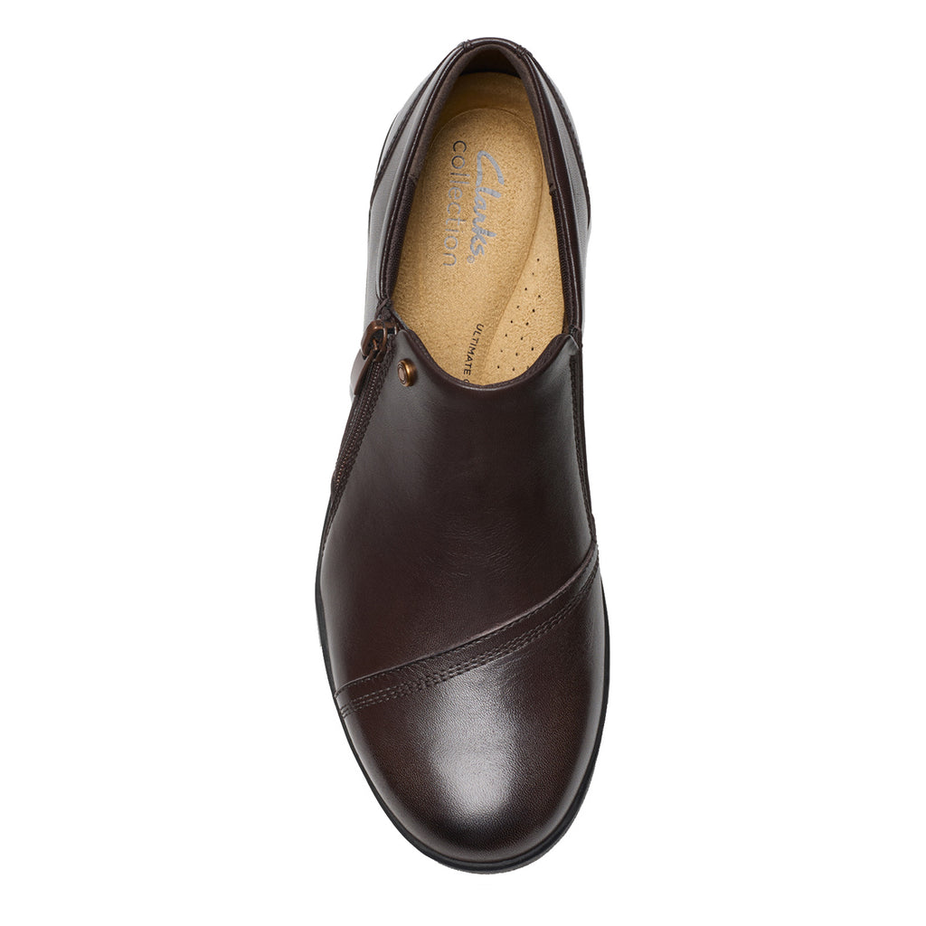 Women's Clarks Suttyn Zip Bootie CHOCOLATE 26180146