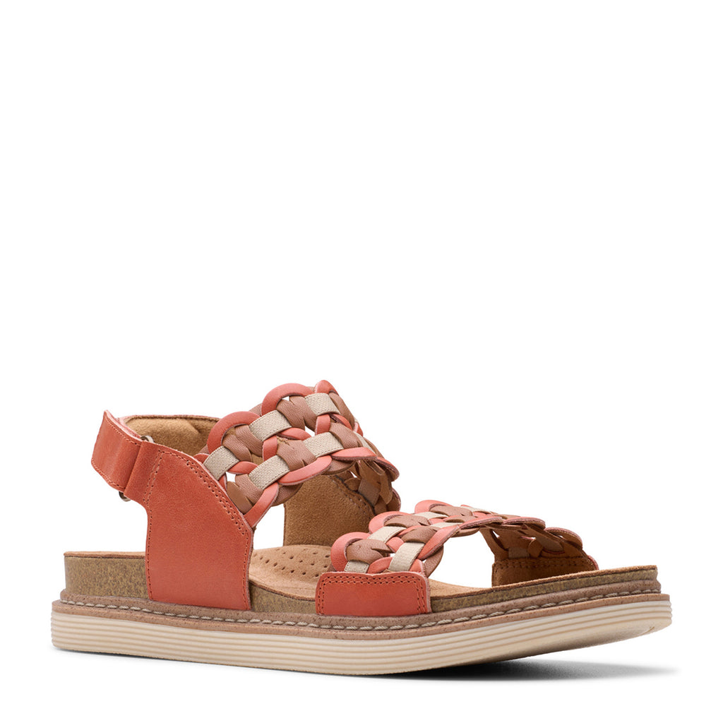 Women's Clarks Arwell Glide Sandal ORANGE COMBI 26181411