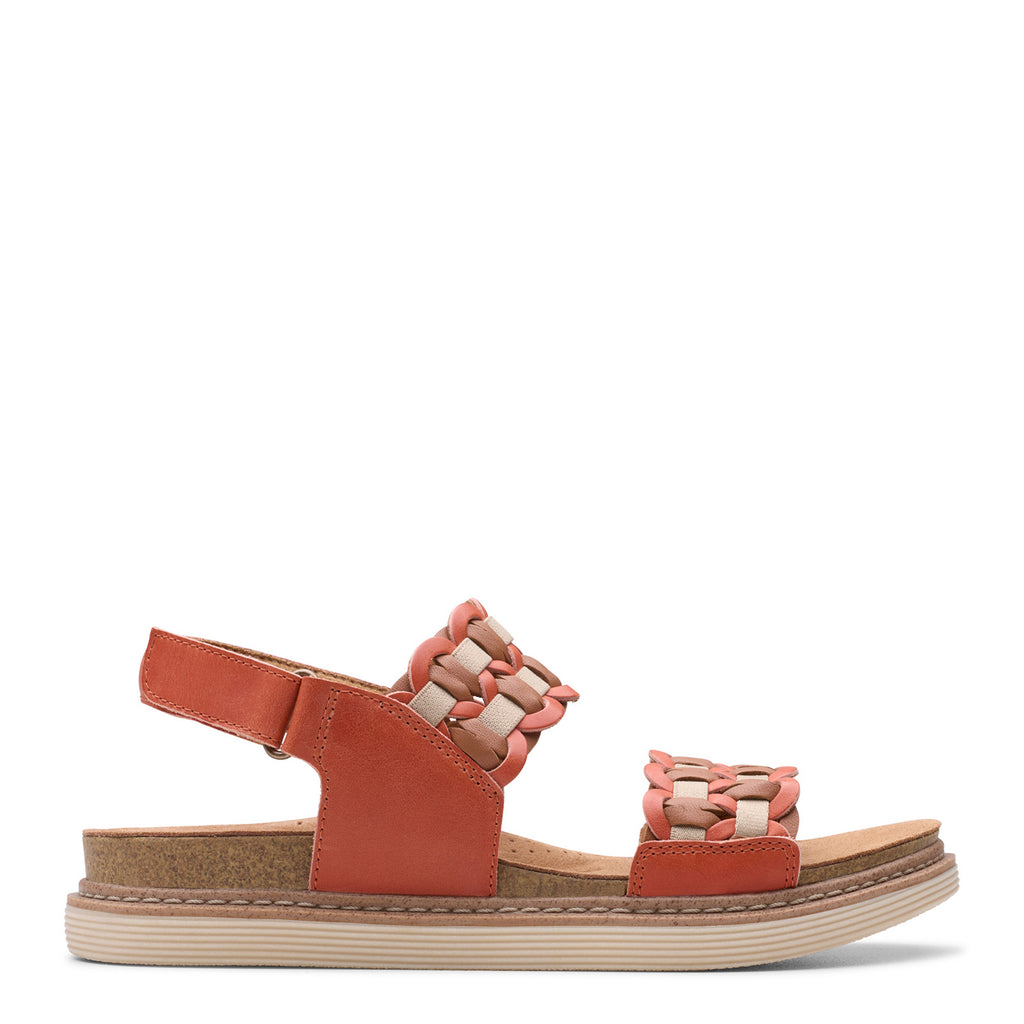 Women's Clarks Arwell Glide Sandal ORANGE COMBI 26181411