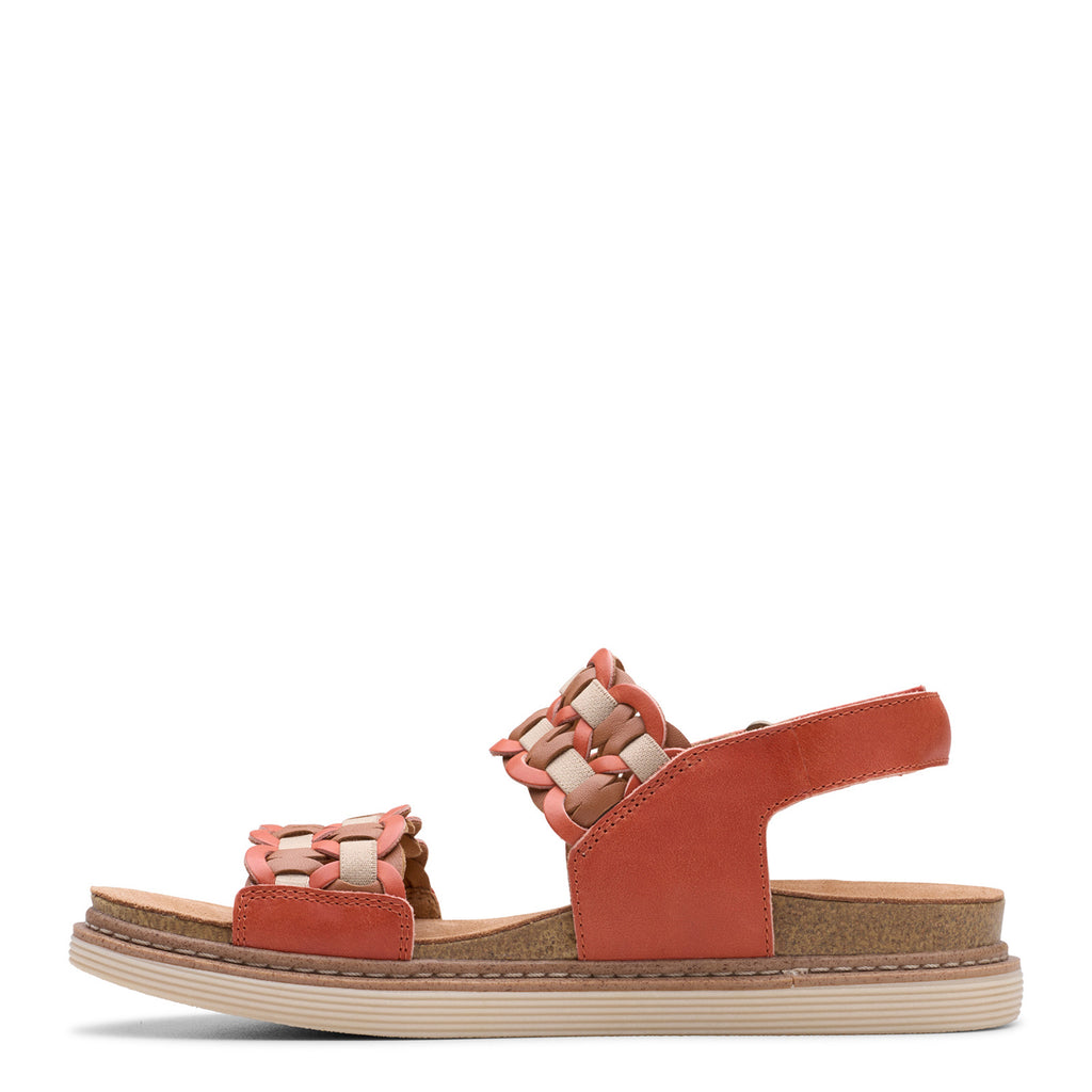 Women's Clarks Arwell Glide Sandal ORANGE COMBI 26181411