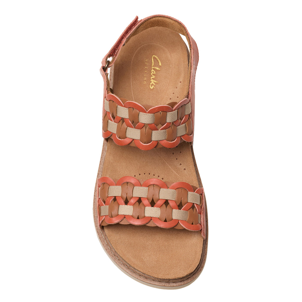 Women's Clarks Arwell Glide Sandal ORANGE COMBI 26181411