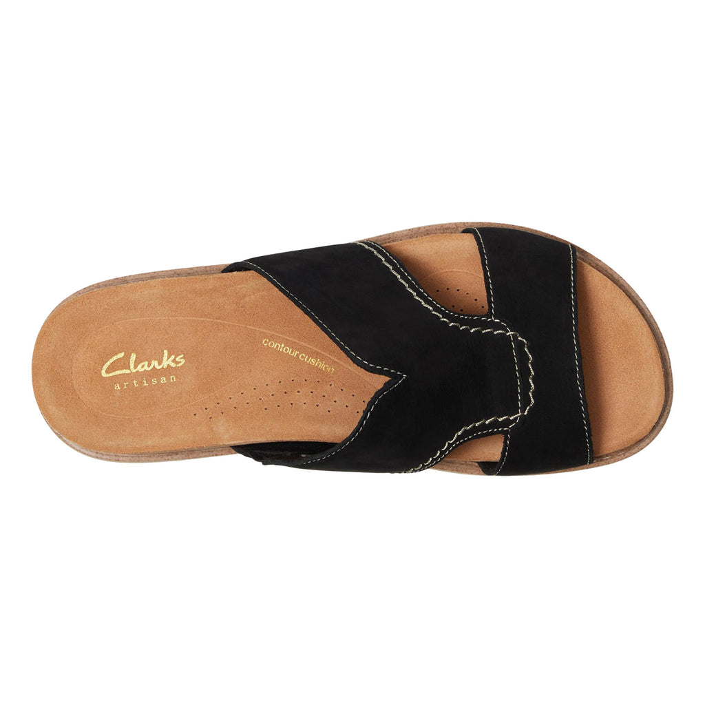 Women's Clarks Arwell Walk Sandal BLACK NUBUCK 26181416