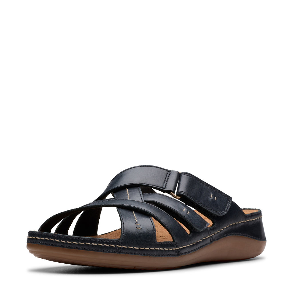 Women's Clarks Cecily Slide Sandal BLACK 26181418