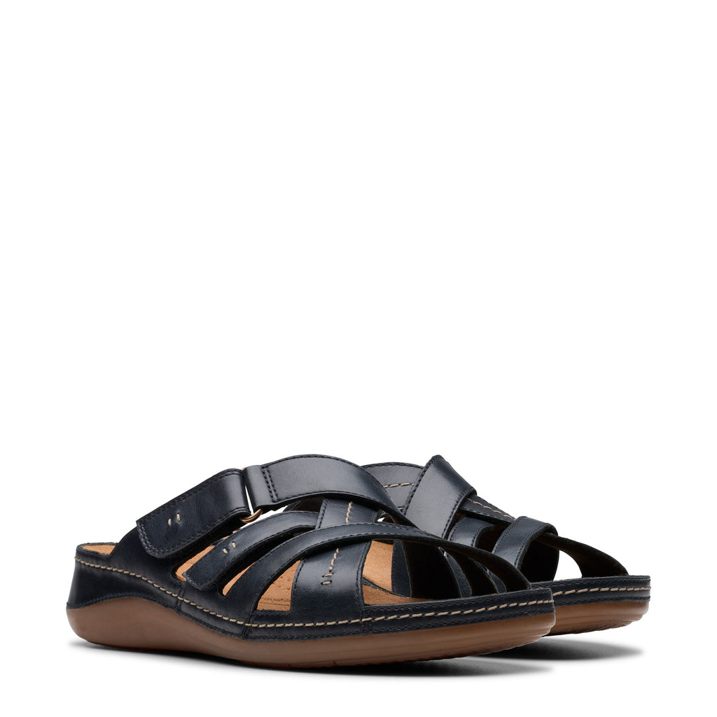 Women's Clarks Cecily Slide Sandal BLACK 26181418