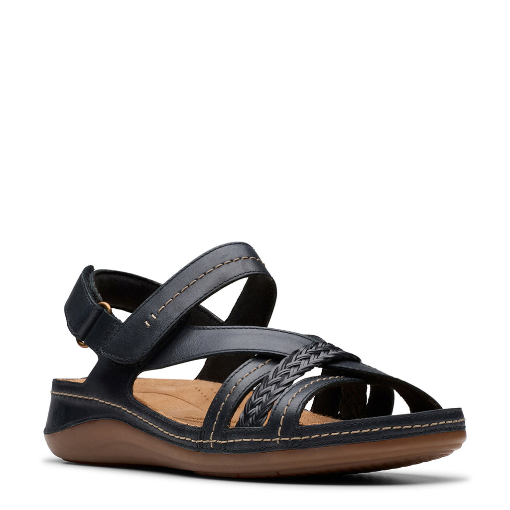 Women's Clarks Cecily Strap Sandal BLACK COMBI 26181423
