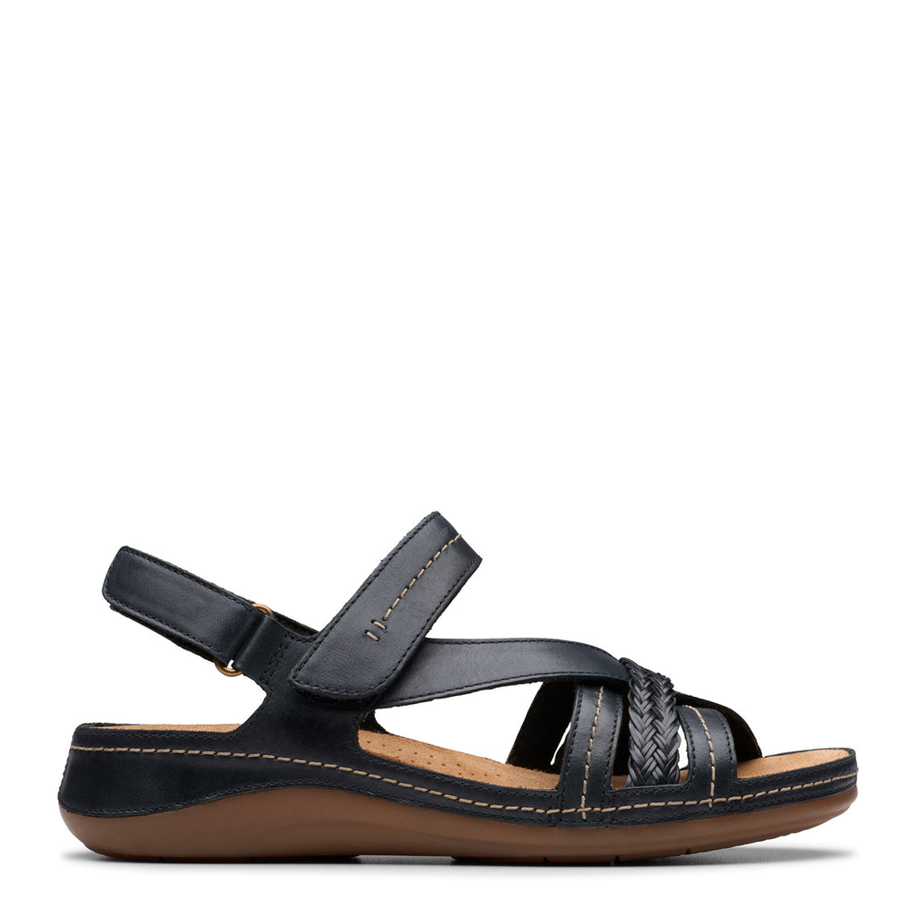Women's Clarks Cecily Strap Sandal BLACK COMBI 26181423