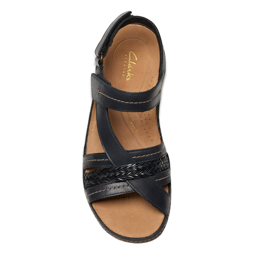 Women's Clarks Cecily Strap Sandal BLACK COMBI 26181423