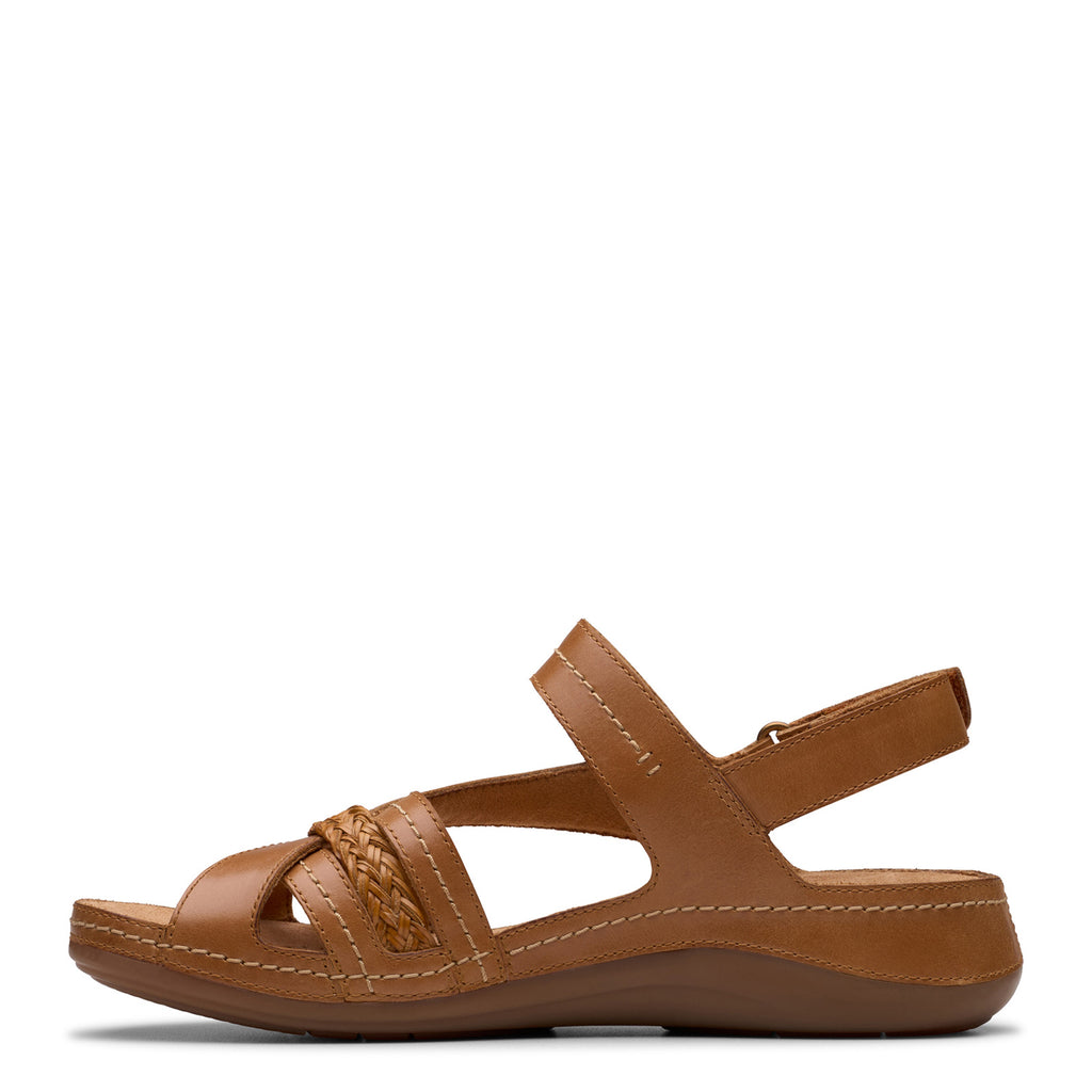 Women's Clarks Cecily Strap Sandal TAN COMBI 26181427