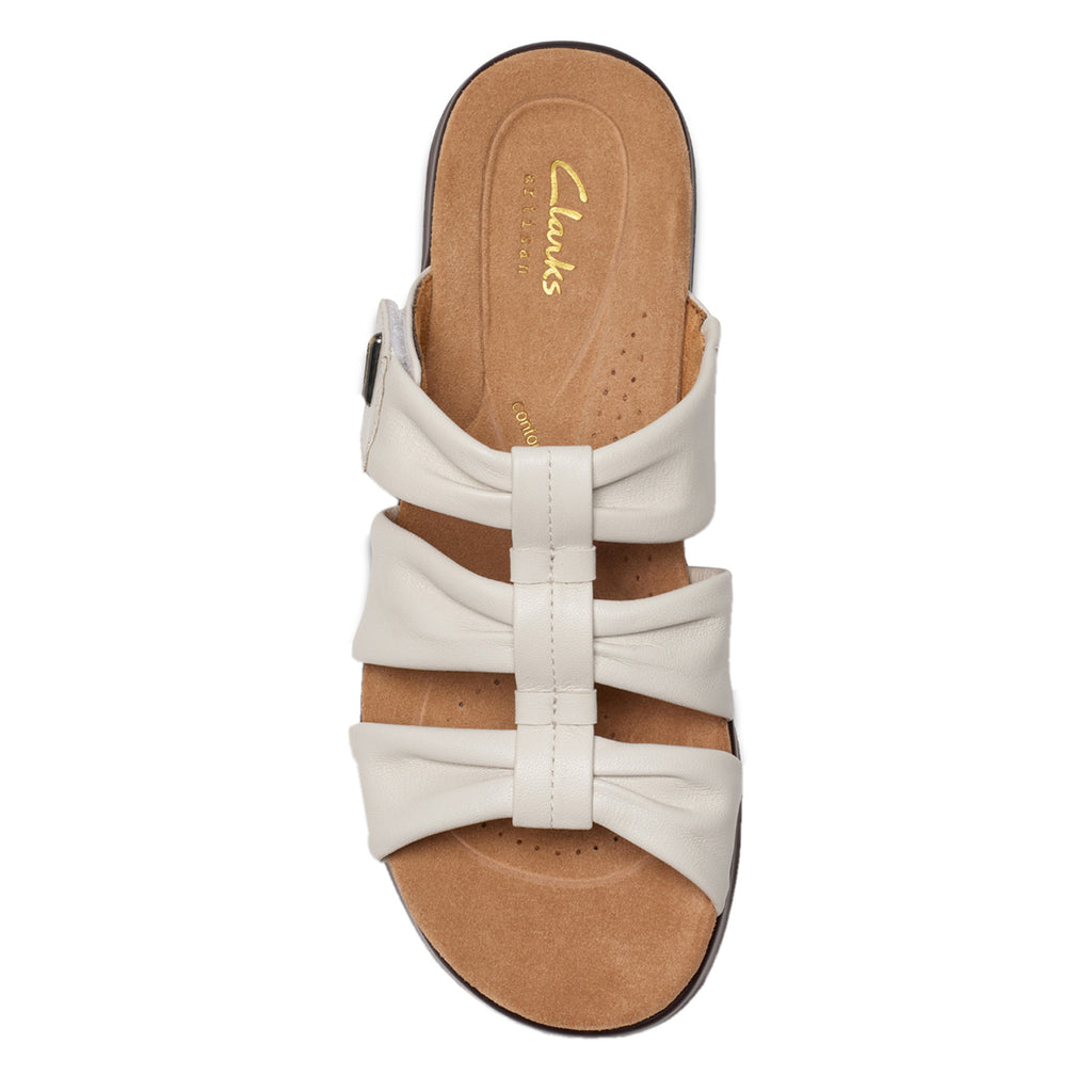 Women's Clarks Kilty Slide Sandal CREAM 26181446