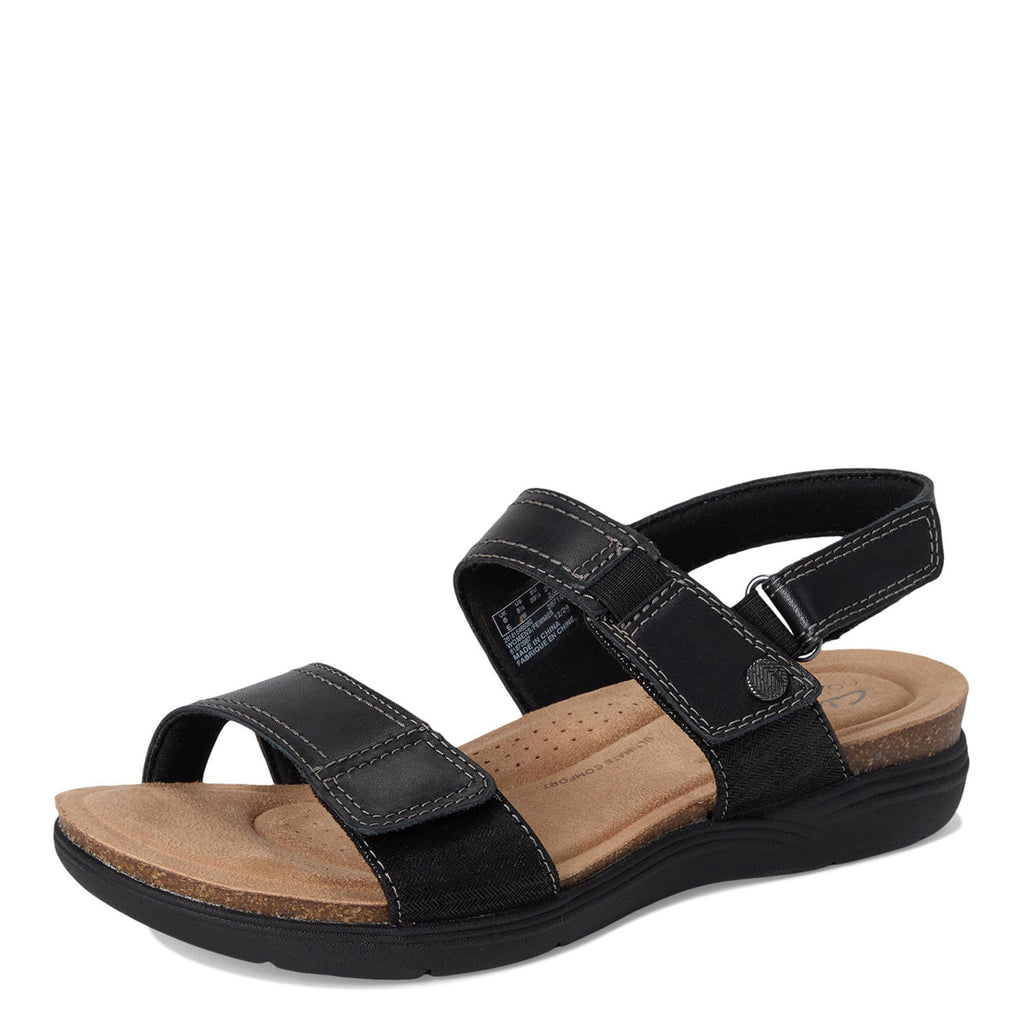 Women's Clarks April Clover Sandal BLACK 26181546