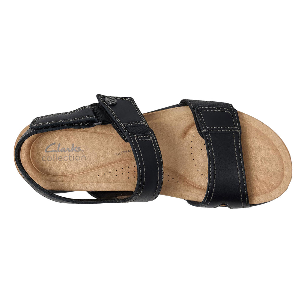 Women's Clarks April Clover Sandal BLACK 26181546