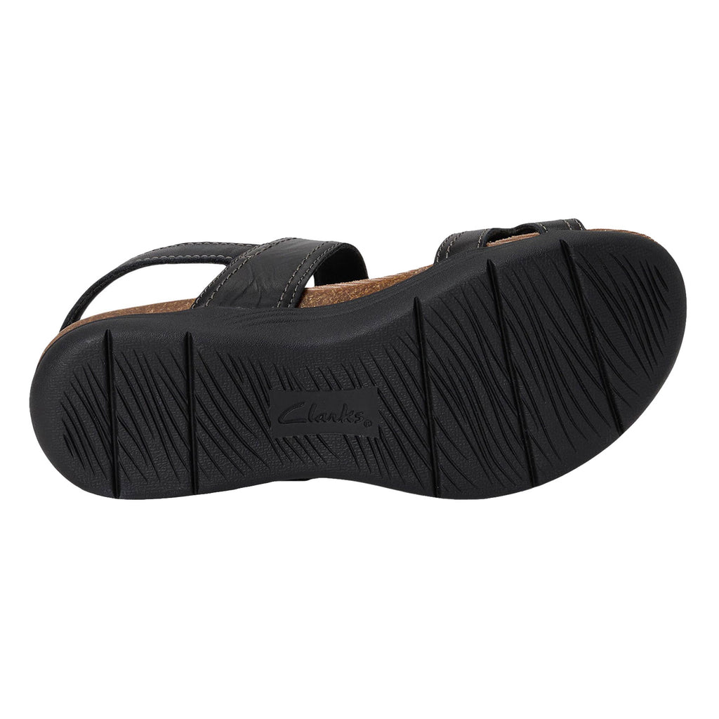 Women's Clarks April Clover Sandal BLACK 26181546
