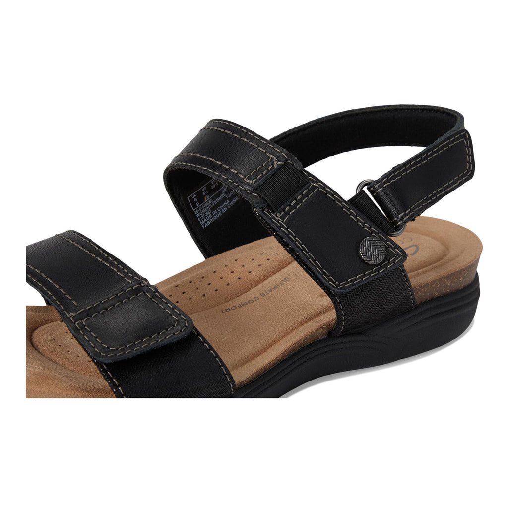 Women's Clarks April Clover Sandal BLACK 26181546