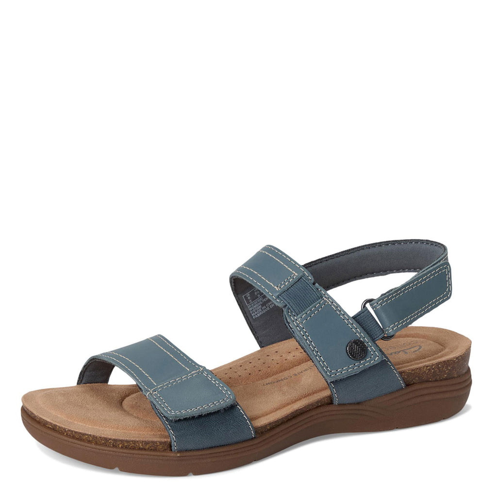 Women's Clarks April Clover Sandal BLUE GRAY 26181547