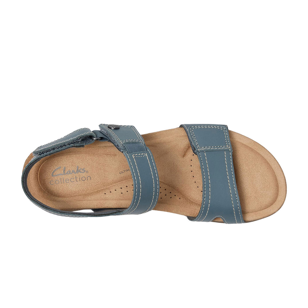 Women's Clarks April Clover Sandal BLUE GRAY 26181547