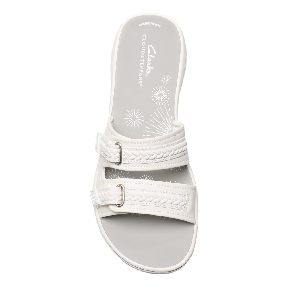 Women's Clarks Breezey Eve Sandal WHITE 26181840