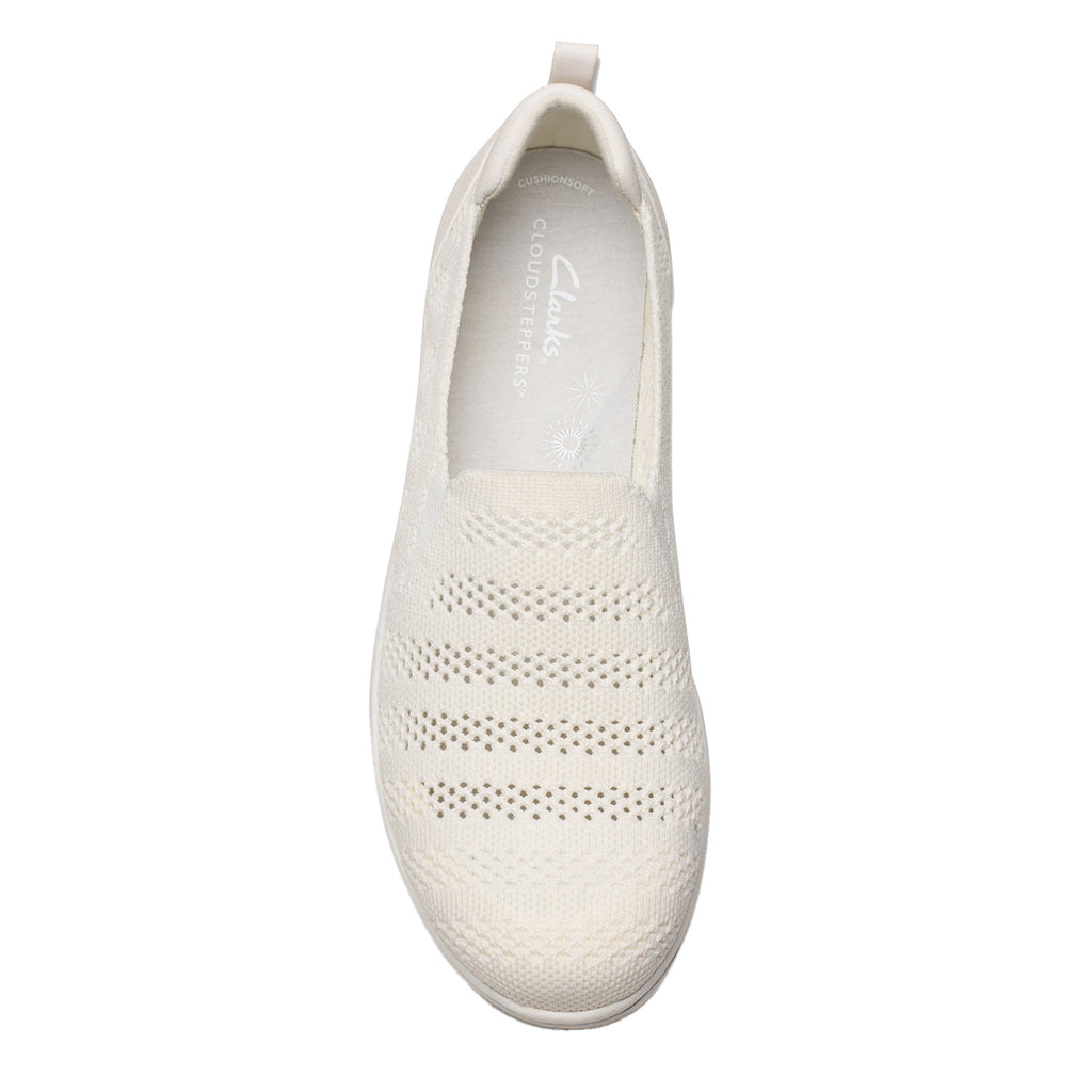 Women's Clarks Breezey Izzy Slip-On WHITE 26182241