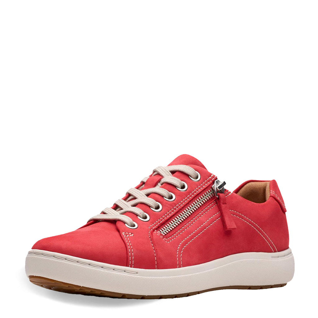 Women's Clarks Nalle Lace Sneaker RED 26182279