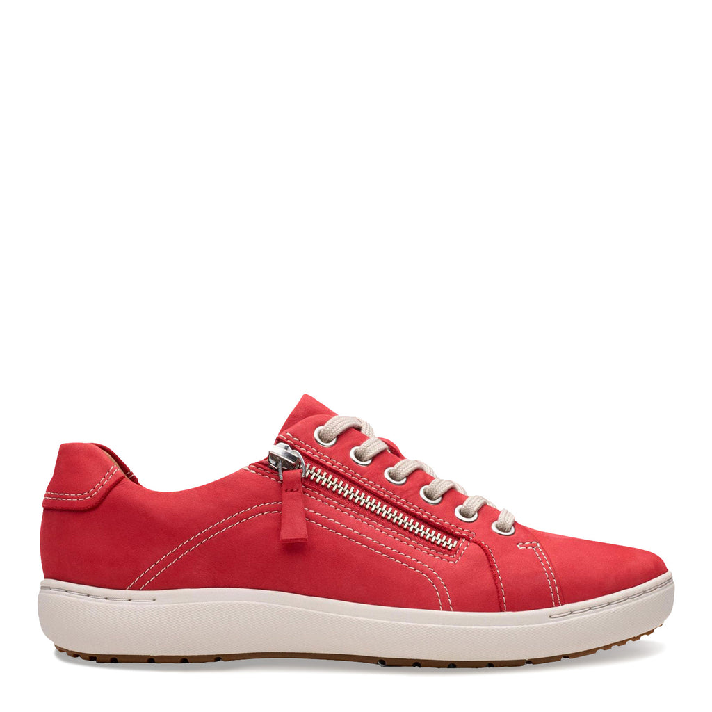 Women's Clarks Nalle Lace Sneaker RED 26182279