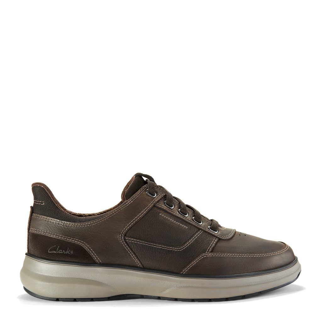 Men's Clarks Mullen Easy Sneaker DARK BROWN 26184416