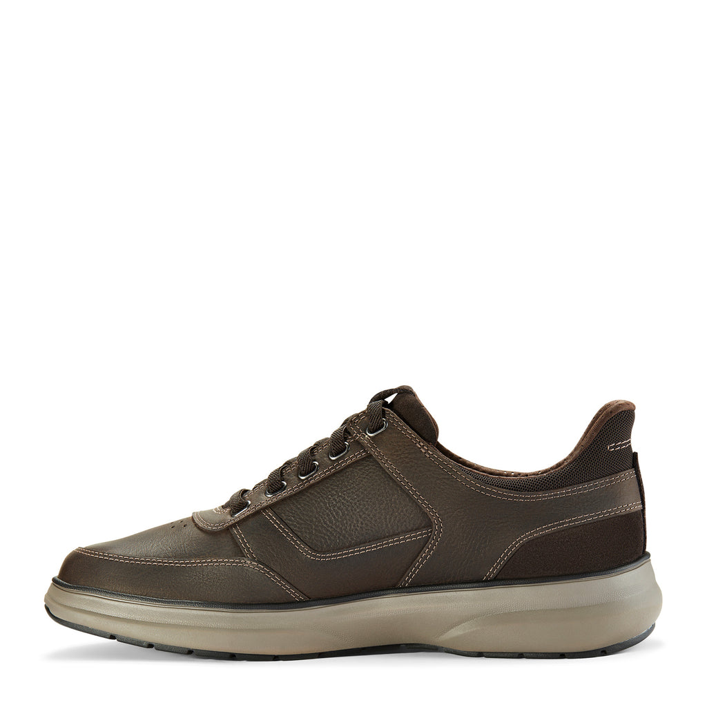Men's Clarks Mullen Easy Sneaker DARK BROWN 26184416