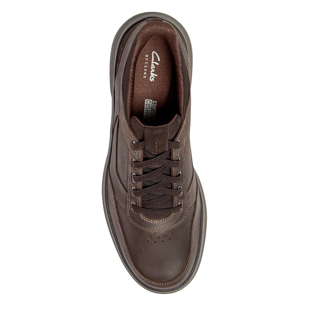 Men's Clarks Mullen Easy Sneaker DARK BROWN 26184416