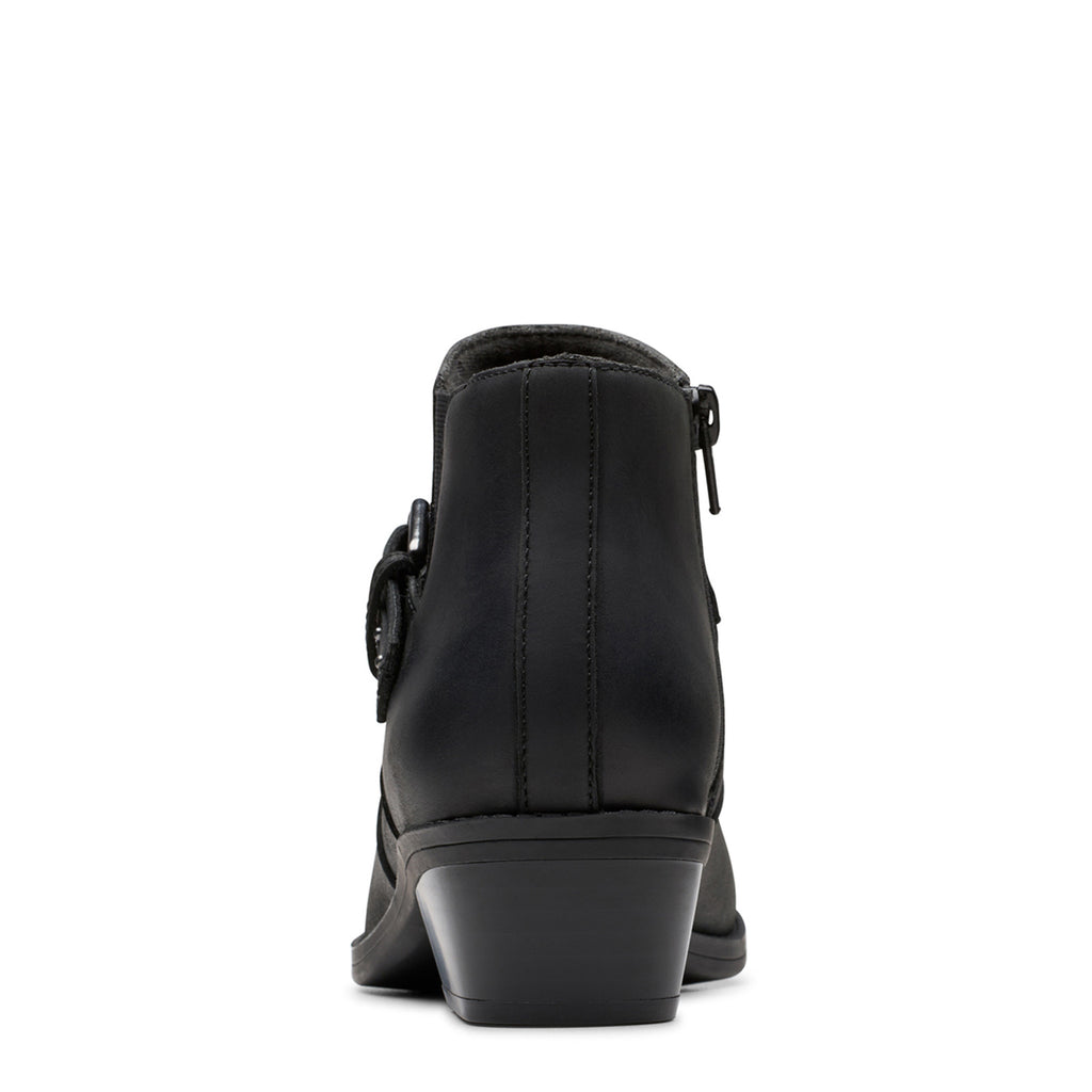 Women's Clarks Danyelle Wish Boot BLACK OILED LEATHER 26184755