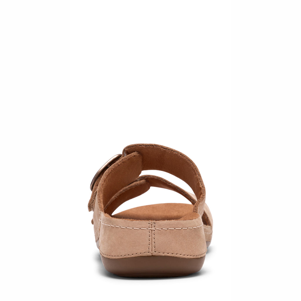 Women's Clarks Cecily Step Sandal BEIGE NUBUCK 26185834