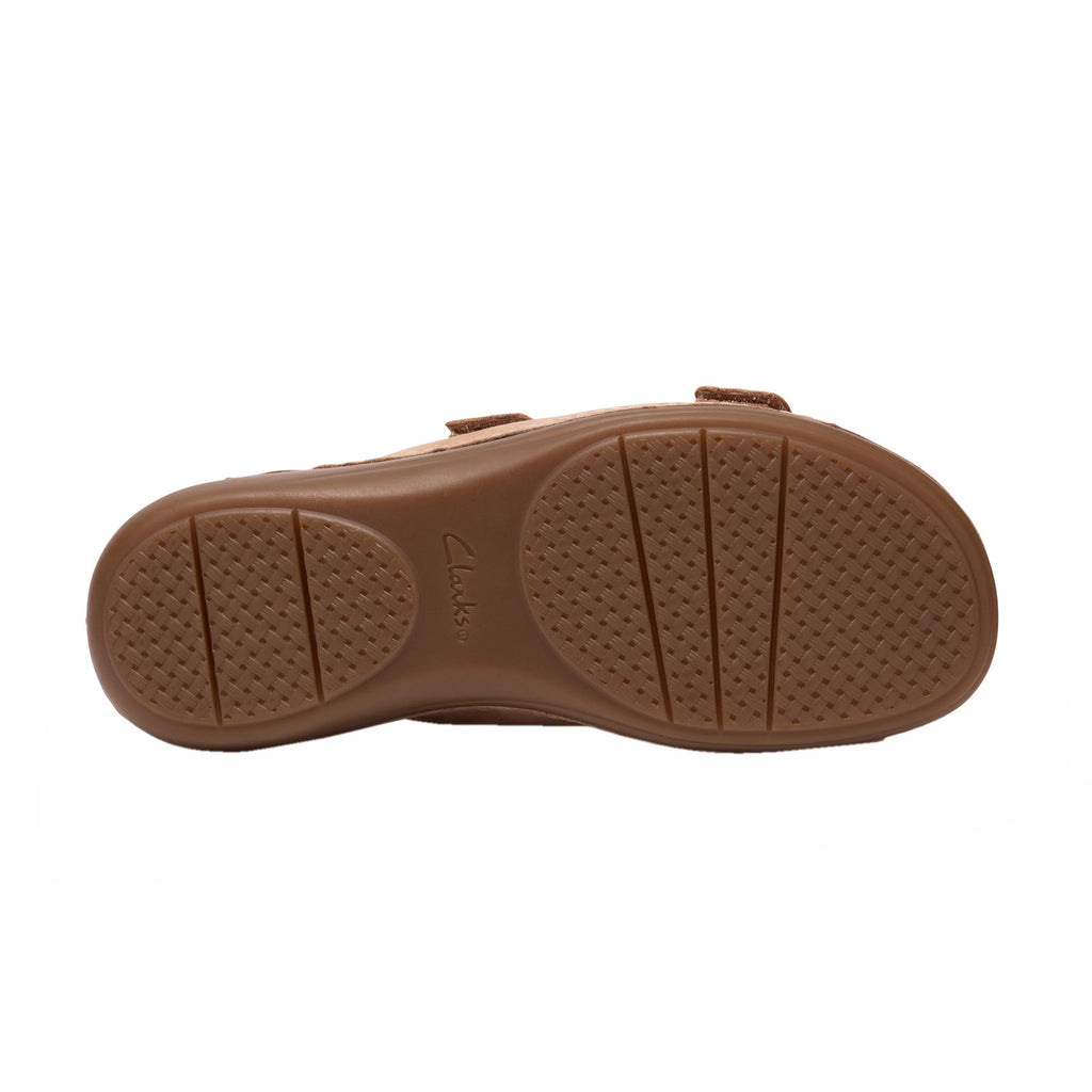 Women's Clarks Cecily Step Sandal BEIGE NUBUCK 26185834