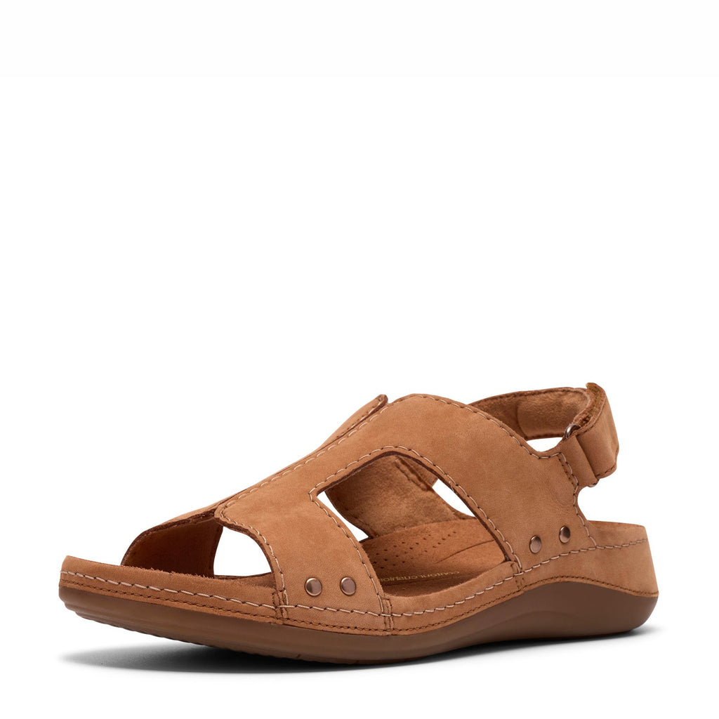 Women's Clarks Cecily Sun Sandal TAN NUBUCK 26185838