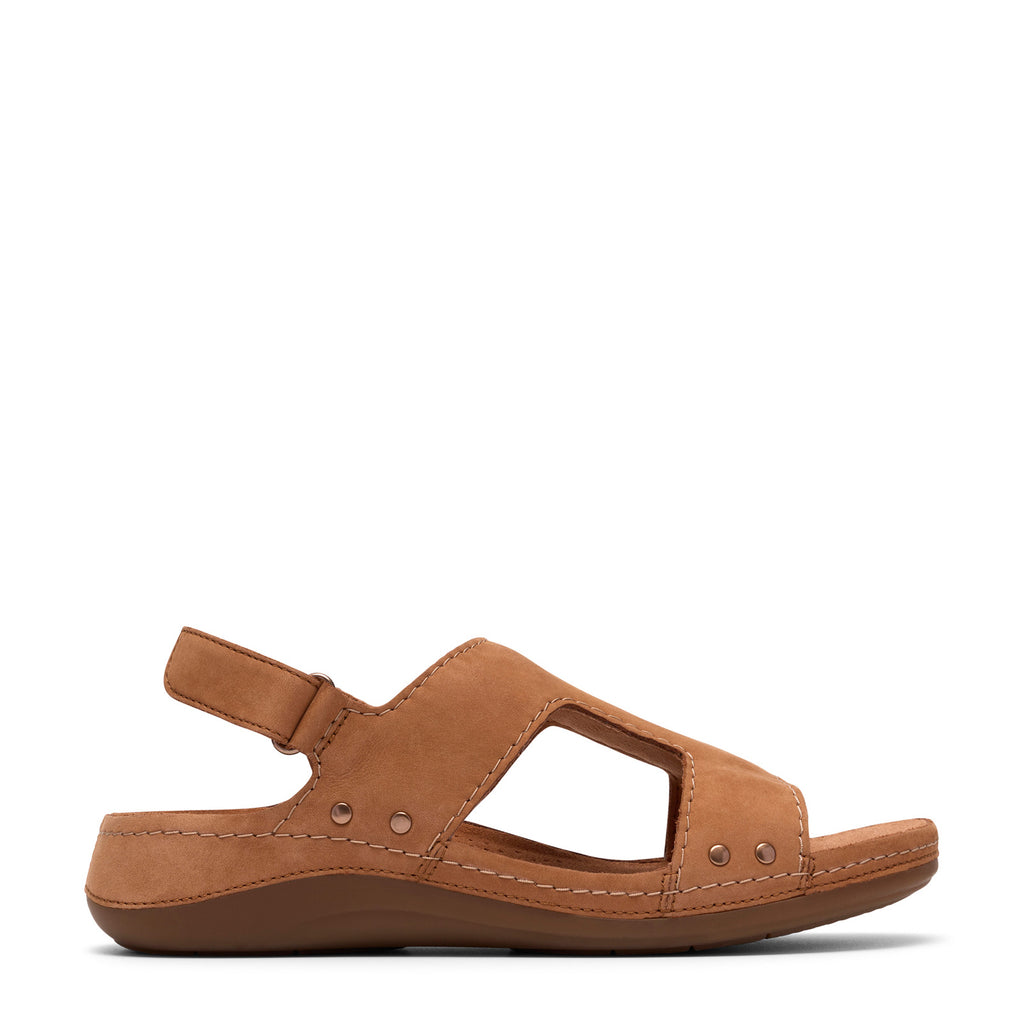 Women's Clarks Cecily Sun Sandal TAN NUBUCK 26185838