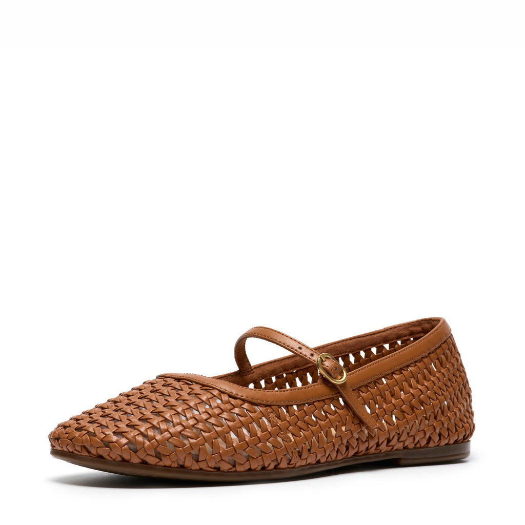 Women's Clarks Livia Sky Flat TAN WOVEN 26185980