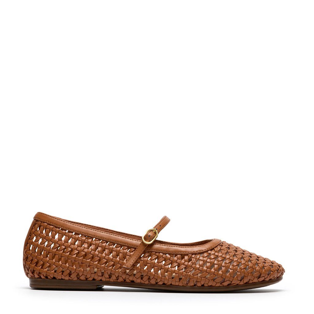 Women's Clarks Livia Sky Flat TAN WOVEN 26185980