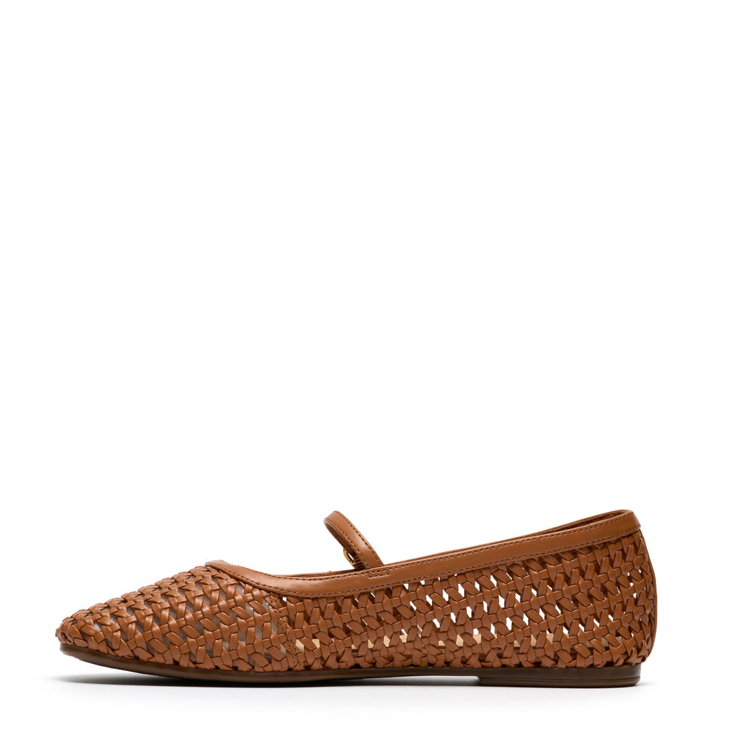 Women's Clarks Livia Sky Flat TAN WOVEN 26185980