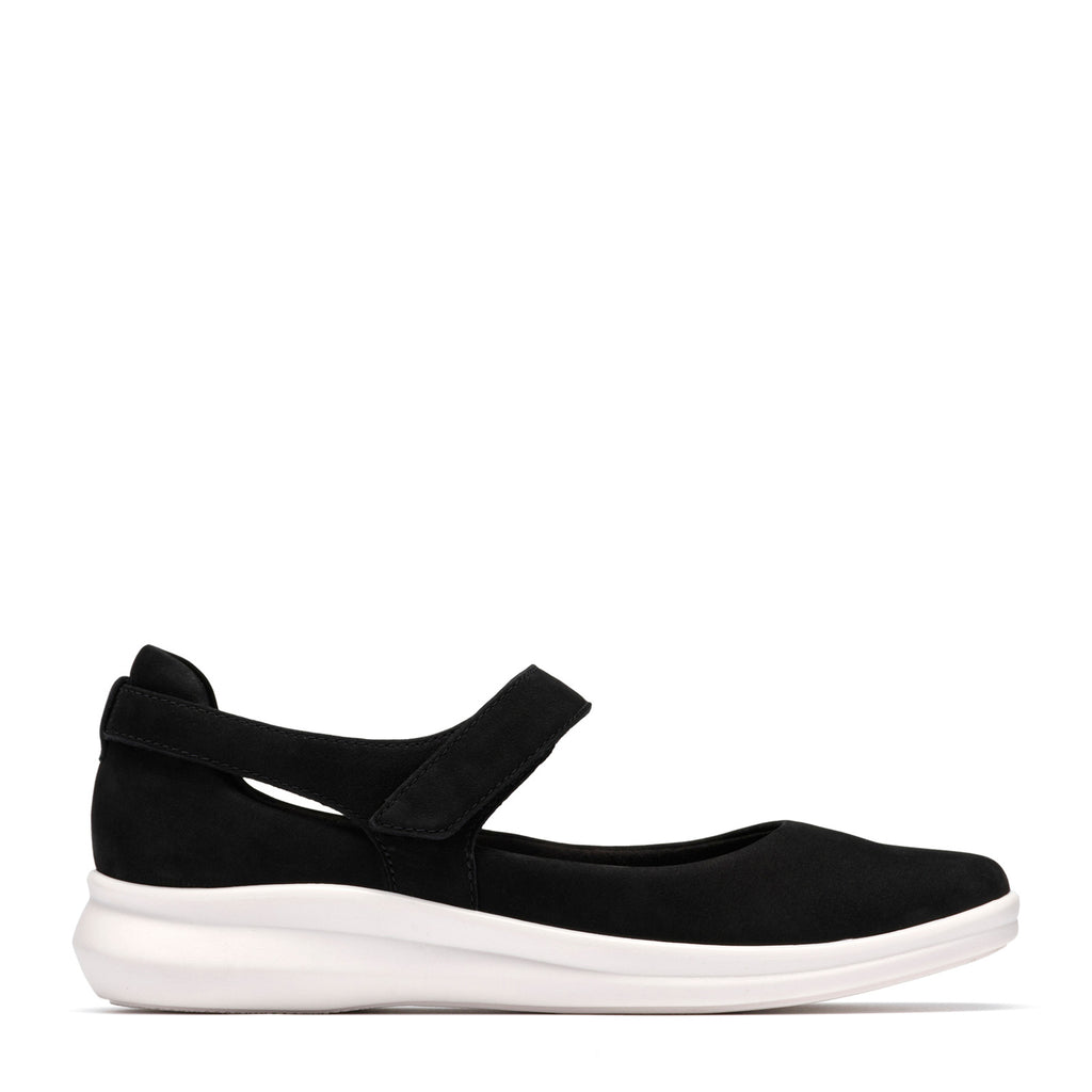 Women's Clarks Lynell Strap Mary Jane BLACK NUBUCK 26186657