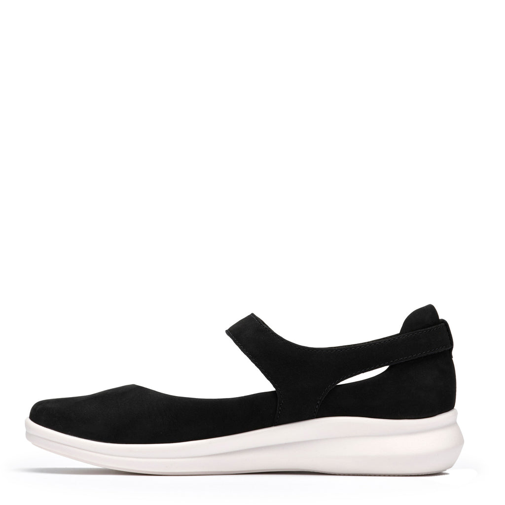 Women's Clarks Lynell Strap Mary Jane BLACK NUBUCK 26186657