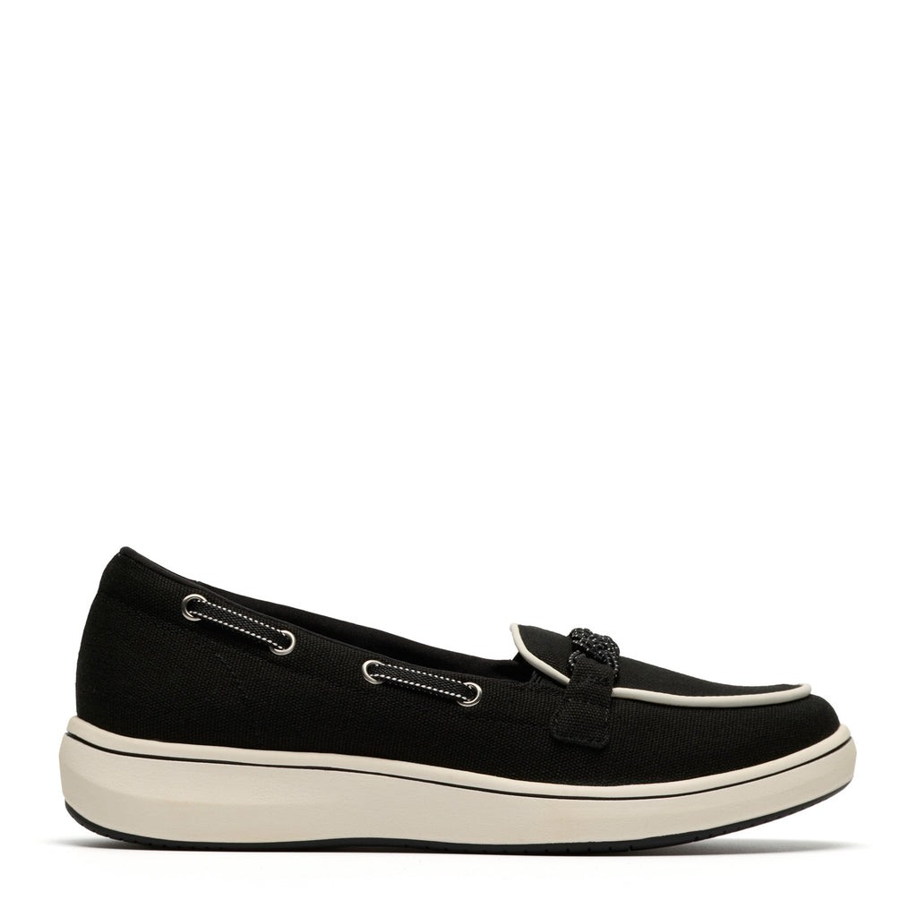 Women's Clarks Breeze Sky Bay Slip-On BLACK CANVAS 26186838