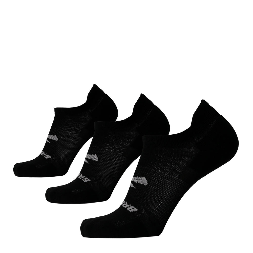 Brooks Run-In No Show Socks - 3 Pair BLACK 280493-001