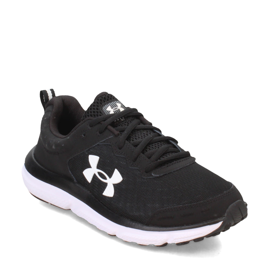 Women's Under Armour Charged Assert 10 Running Shoe - Wide Width BLACK/WHITE 3026180-001